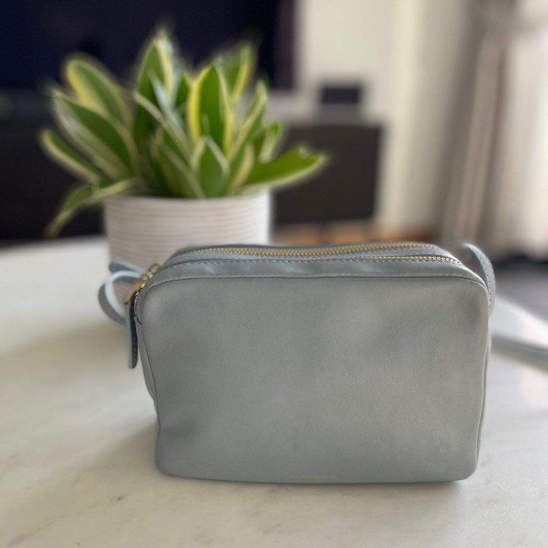 Mansur gavriel double zip leather crossbody bag on sale