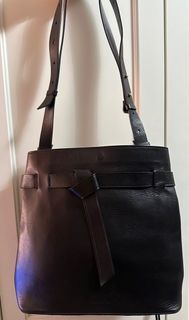 Massimo Dutti leather black bag