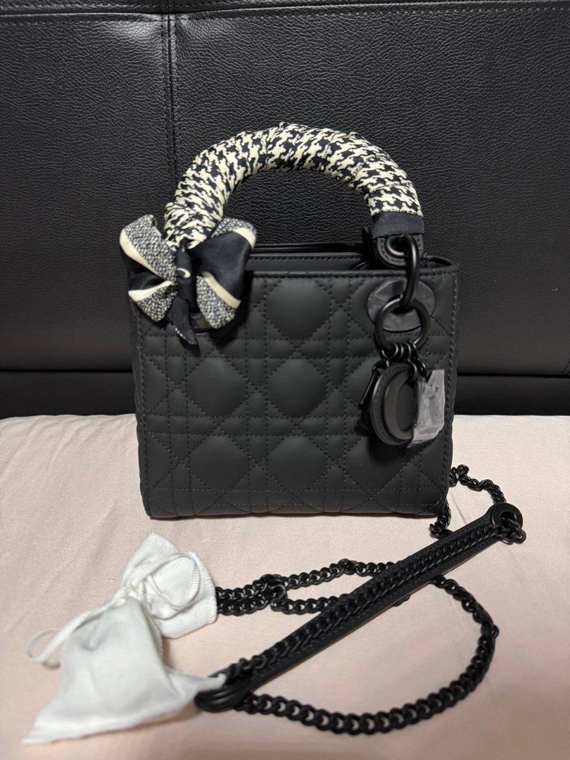 Mini lady dior matte black cheap