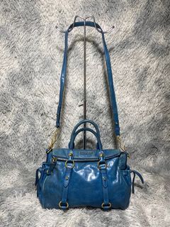 Miu Miu 2 Way Shoulder/Hand Bag Blue womens