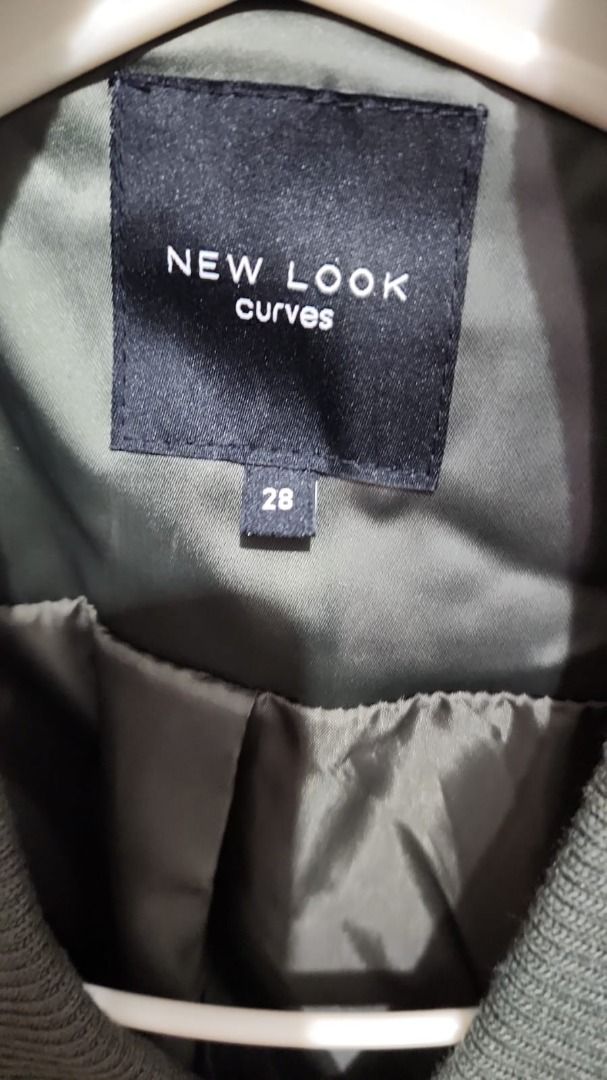 NEW LOOK PLUS SIZE BOMBER JACKET ARMY GREEN