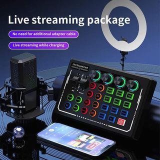 New V88 RGB Live sound card
reseller  799php
Free 1x Aux Live 1 Recording cord 
Free 1x Charger Cord 

ADJUSTED Sound 
Treble 
Bass
Monitor
Mid

Voice Effect
Male 
Female 
Monster
Baby

Sound card Effect
Giggle
Dindin
yell
Laughter
guys
Cheer
9277