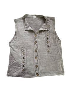Old Navy Essential Grey Y2K Vintage Cottagecore Vest