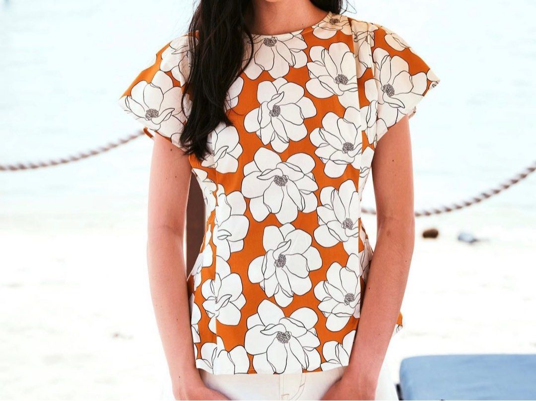 Ong Shunmugam Yello Peony Top, Women's Fashion, Tops, Blouses on