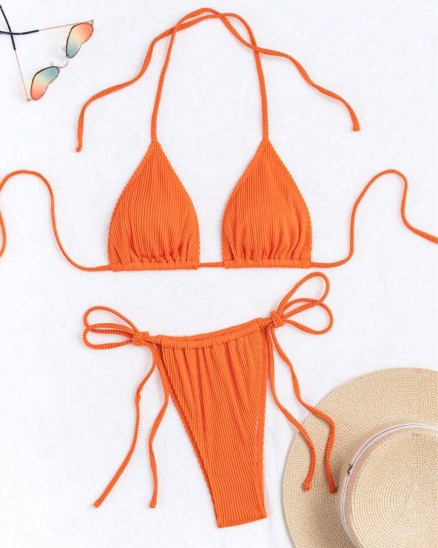Orange swimsuit two piece on sale