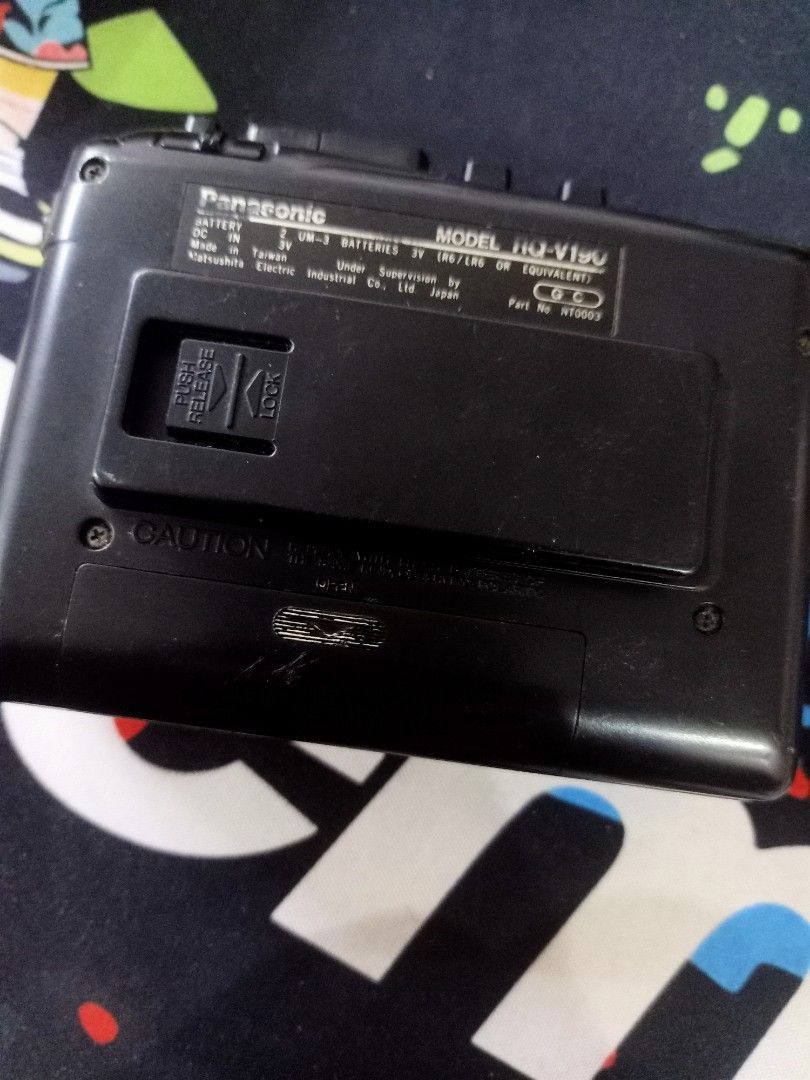 Panasonic cassette player (Category: Portable Music Players) located in Las Pinas. Submitted by the_recycle_shop (Listing ID 1304006426, Image 3). Description: working condition radio tested cassette not working loose battery compartment selling as is.