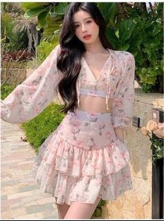Pink Floral Ruffled Coords
Skirt & Top