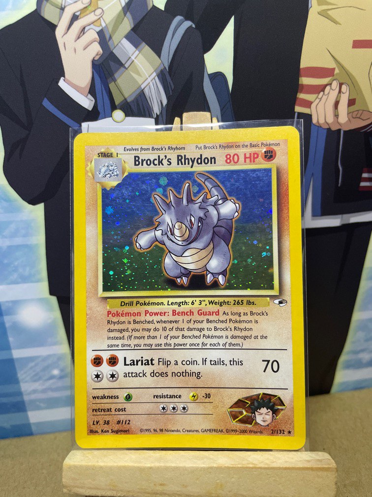 brock's rhydon pokemon card value Gym Heroes Holo MP — ThePokeNest Brock's Rhydon - 2/132 -