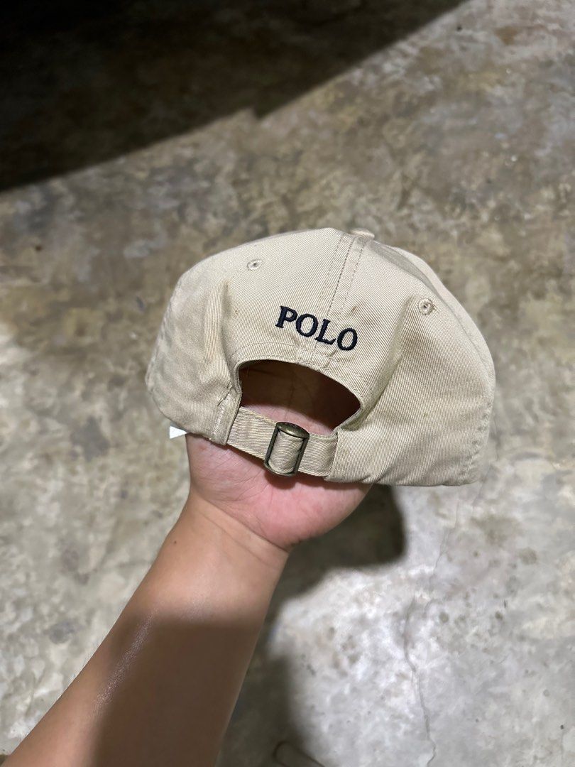 Polo Ralph Lauren Cream Adjustable Cap Men s Fashion Watches Accessories Cap Hats on Carousell
