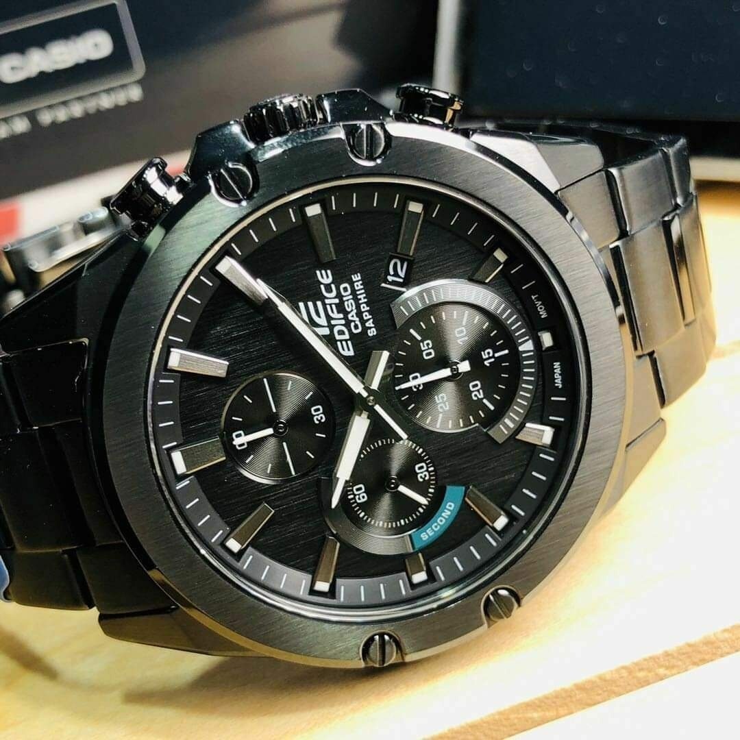 Rare Black Tactical Casio Edifice EFR-S567DC Black Metal Strap, Men's ...