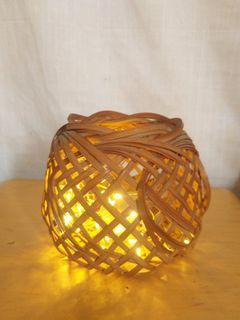 Rattan bamboo lamp head only