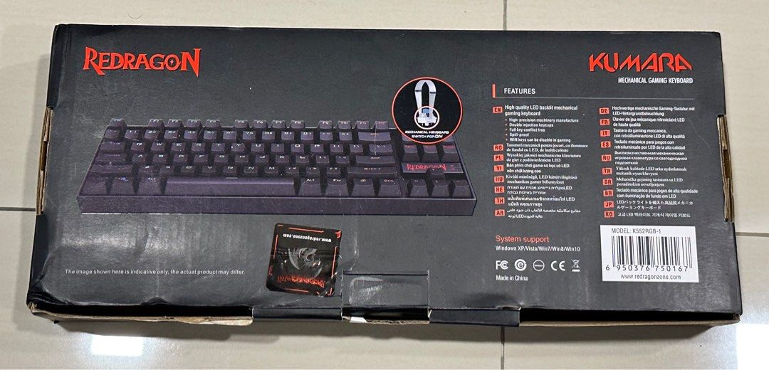 Red Dragon K552 RGB Gaming Mechanical Keyboard Hot Swappable Outemu