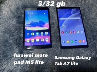Samsung galaxy Tab A 7 and Huawei mate pad M5 lite