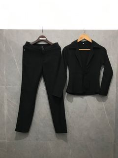 SET blazer&pants black small