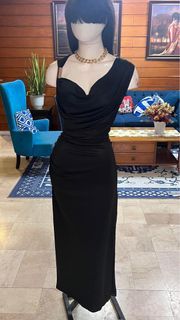 Sexy Black Long Fitted Dress (Medium)