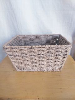 Shabby chic woven crate bohemian