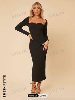 SHEIN Black Bodycon Dress