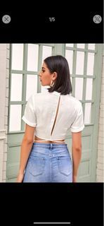 Shein cropped top backless