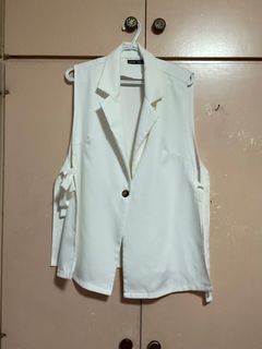 Shein white vest top (l)