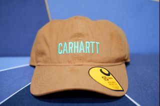 Spellout Brown dad hat/cap by Carhartt
