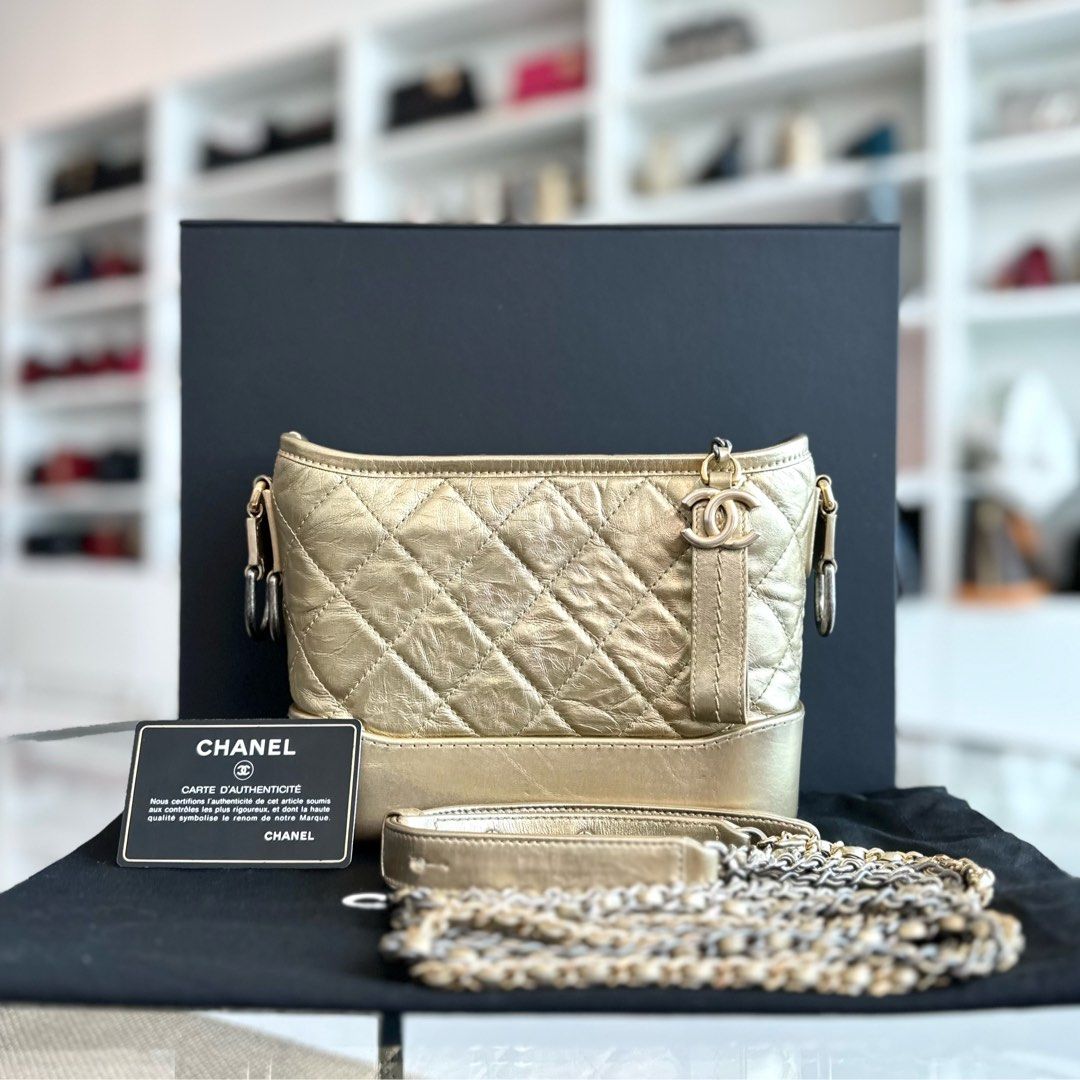 Small Hobo Quilted Calfskin Gold GHW No 23 Luxury Bags Wallets on Carousell