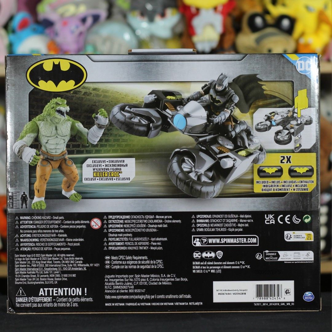 Spin Master DC Comics Batman With Killer Croc Figure Transforming Batcycle Battle Pack (Category: Action & Battle Toys) located in Quezon City. Submitted by trunkleton (Listing ID 1303958162, Image 3). Description: Spin Master DC Comics Batman With Killer Croc Figure Transforming Batcycle Battle Pack Box Size about 11 x 2.5 x 9 inches The item is Authentic and original. Item was bought in USA. Brand new MISB May have some box damage please see th