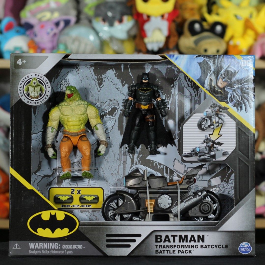Spin Master DC Comics Batman With Killer Croc Figure Transforming Batcycle Battle Pack (Category: Action & Battle Toys) located in Quezon City. Submitted by trunkleton (Listing ID 1303958162, Image 1). Description: Spin Master DC Comics Batman With Killer Croc Figure Transforming Batcycle Battle Pack Box Size about 11 x 2.5 x 9 inches The item is Authentic and original. Item was bought in USA. Brand new MISB May have some box damage please see th