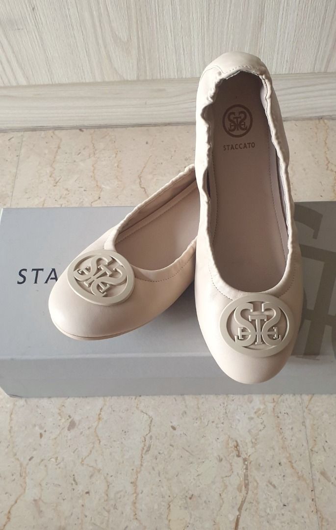 Ballerina Flats Staccato Flat Shoes Staccato ST Buckle Leather