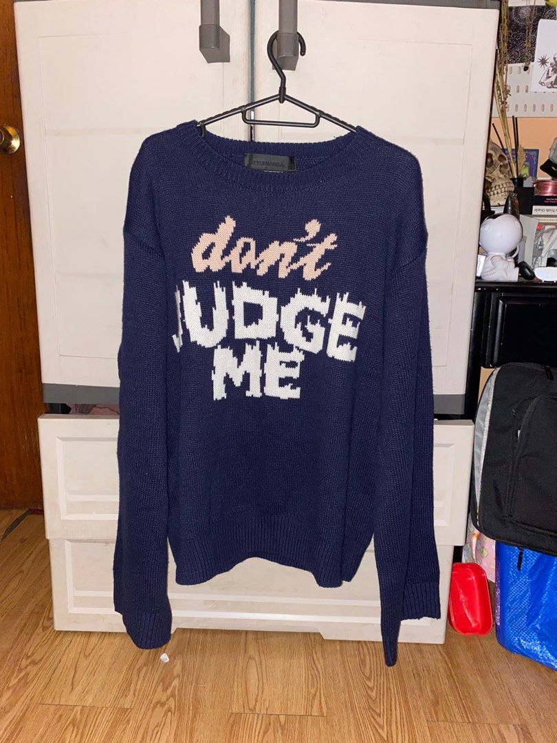Stylenanda blue knitted sweater (Category: Longsleeves) located in Manila. Submitted by grimerx (Listing ID 1303945662, Image 1). Description: really thick knitted sweater never worn.
