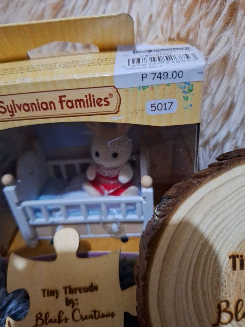 Sylvanian Families Baby Set brand new (Category: Kids Toys) located in Cavite. Submitted by Mavee (Listing ID 1304072499, Image 3). Description: Brandnew Sylvanian families Chocolate Rabbit Baby Set. bought this for 749 at Sm, selling for 685 nalang'.