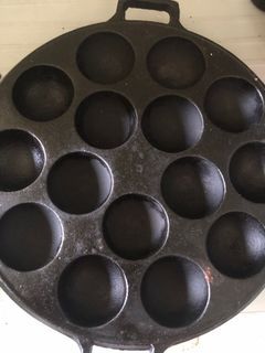 Takoyaki cast iron pan
