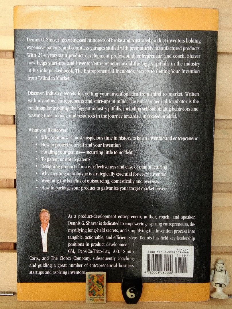 The Entrepreneurial Incubator (Category: Storybooks) located in Bacoor. Submitted by cosmicriver_ac3c6f (Listing ID 1304002805, Image 2). Description: Secrets to Getting your Invention from Mind to Market Dennis G. Shaver 2016 Trade Paperback, 163 pages.