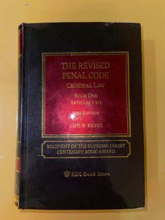 The Revised Penal Code Book 1 2021