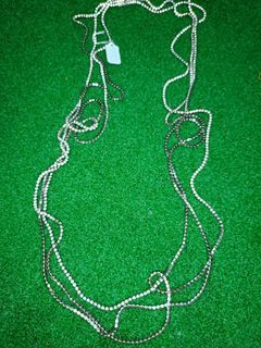 Three Strand long Tennis Necklace