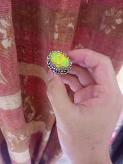 Triplet Opal Gemstone Ethnic Handmade Ring Jewelry