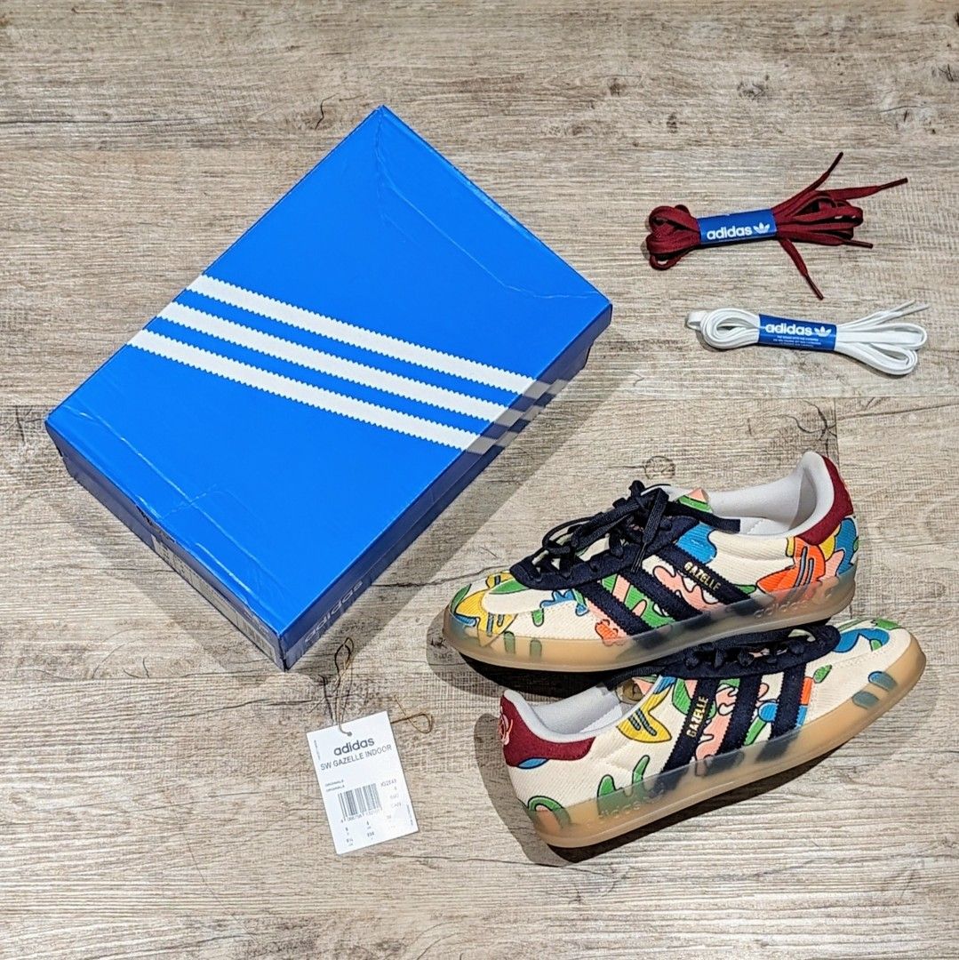 adidas gazelle silver green womens adidas Gazelle Indoor Sean Wotherspoon Hemp Green main image 1