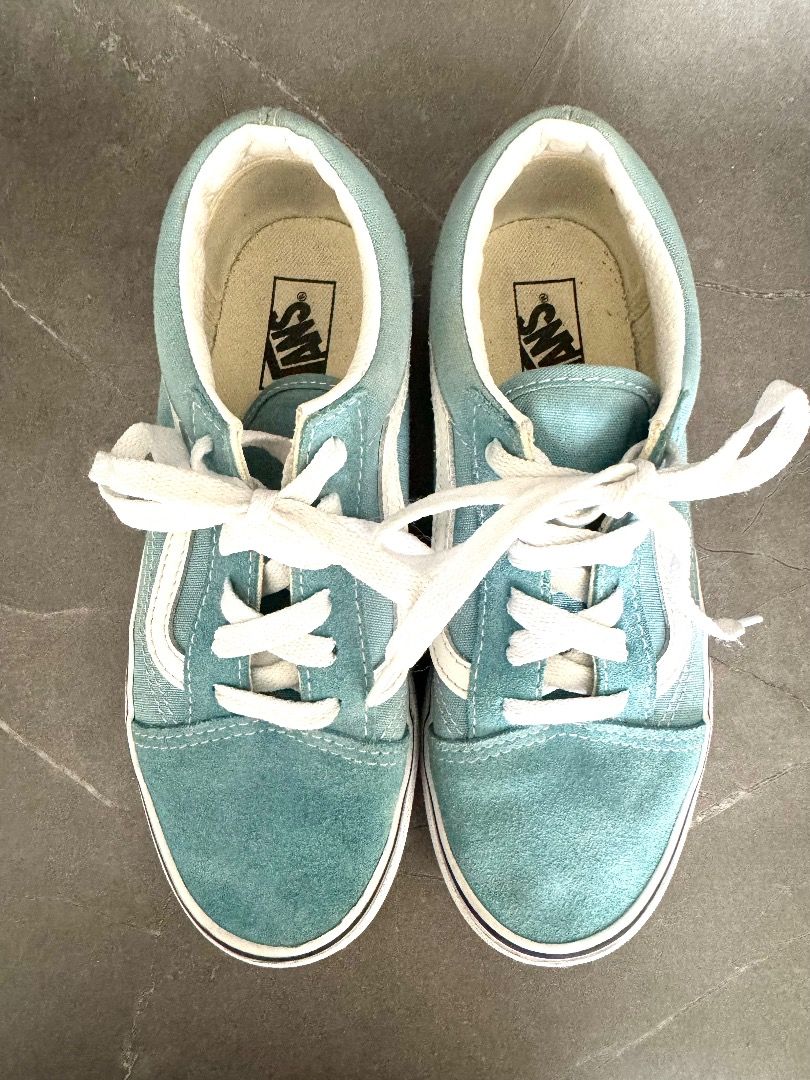 Vans Old Skool Kids Light Blue US 3 Carousell