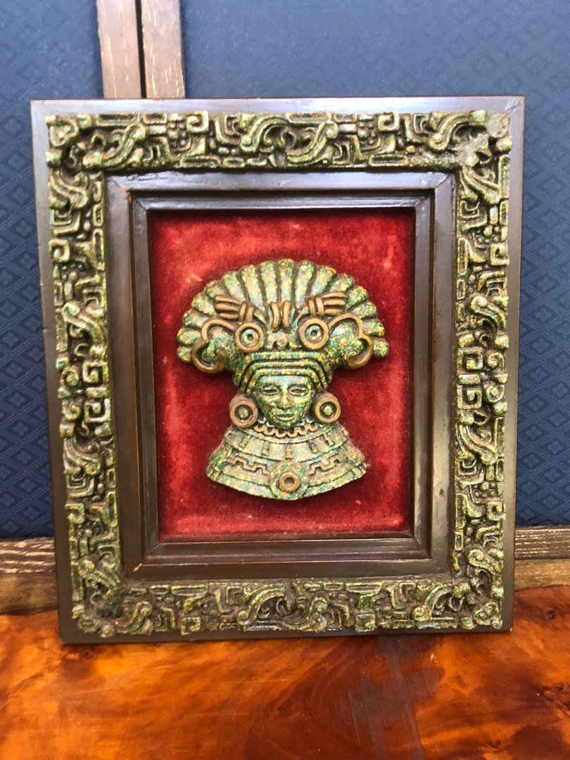 Vintage Crushed Malachite Aztec/Mayan Frame, Hobbies & Toys ...