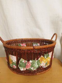 vintage French shabby chic floral basket