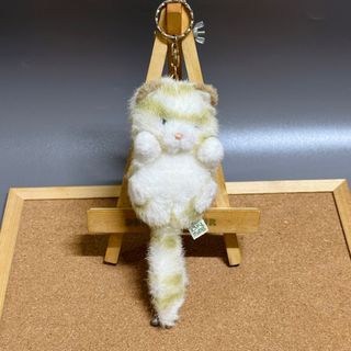 Vintage Joyful Mates Striped Cat/Kittin Mini Plush Keychain w/Bell 10cm - Php 350
