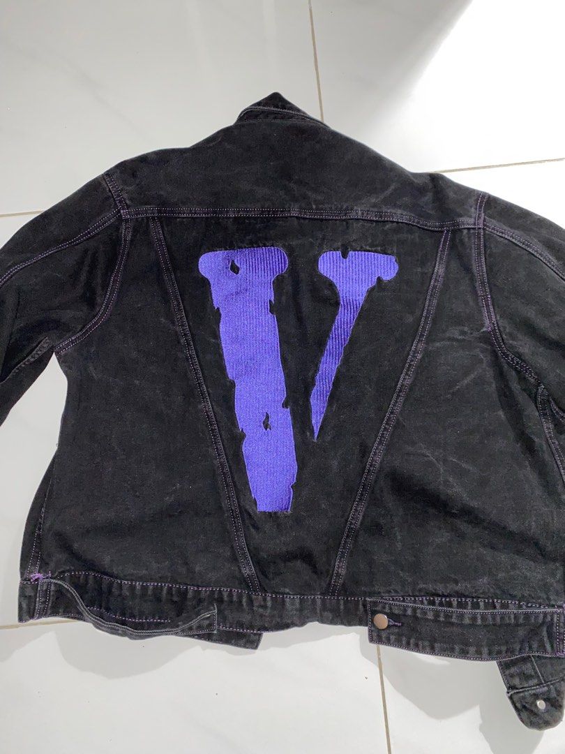 Vlone purple denim jacket deals