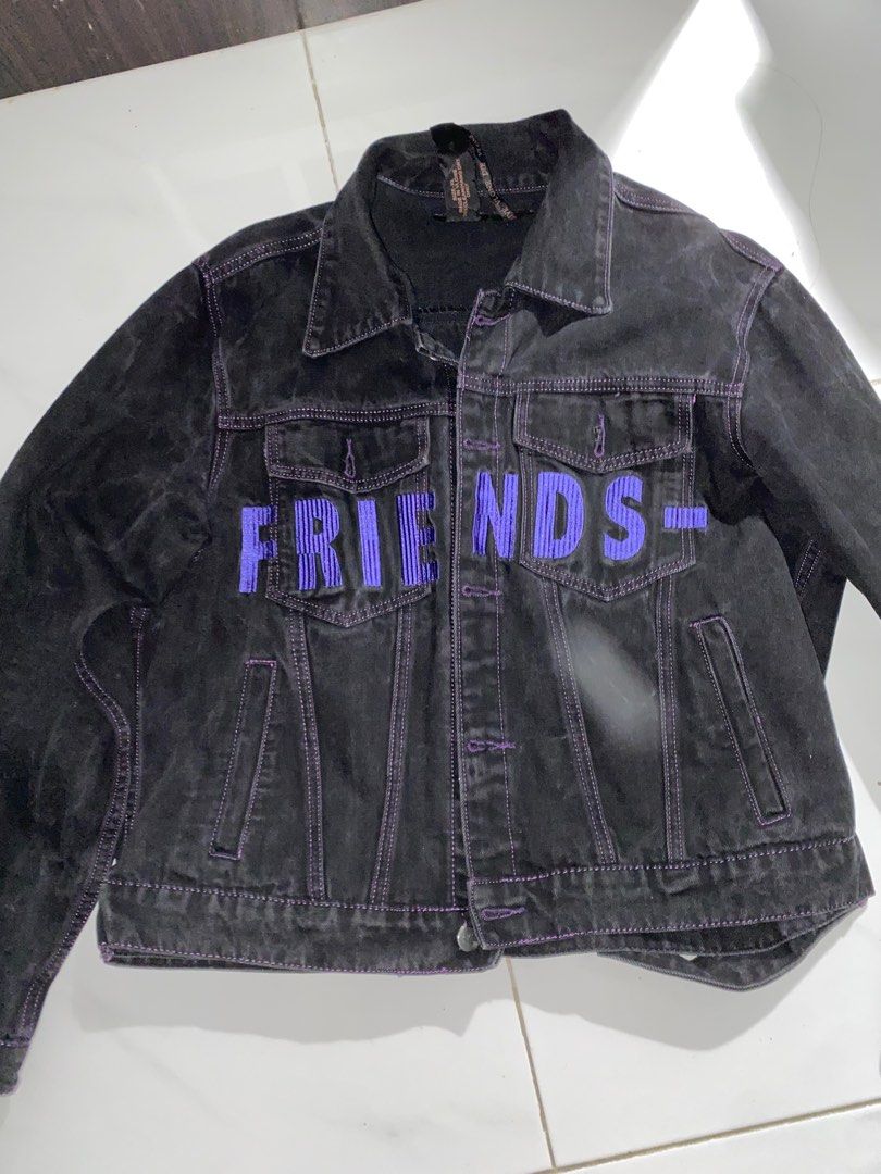 Vlone purple denim jacket on sale