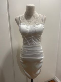 White fitted Corset Dress