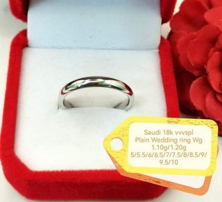 White Gold Couple/ Wedding Ring in 18Karat Saudi Gold