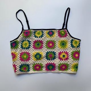 Wild Fable Crochet Crop Tank Top