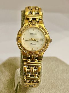 WITTNAUER Diamonds Gold(gp) Pearl Dial Vintage Ladies Preloved Watch