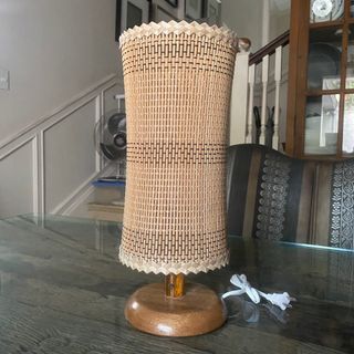 Wooden Rattan Style Lamp