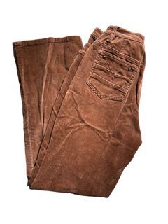 Y2K Essential Wide-Leg  Chestnut Brown Corduroy Pants