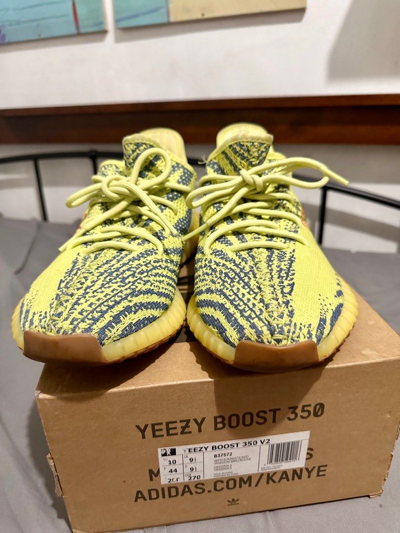 Yeezy 350 V2 Frozen Yellow (Category: Sneakers) located in Makati City. Submitted by x_trooper (Listing ID 1303968925, Image 3). Description: HK released Size 10US Meet up: BGC Stopover .