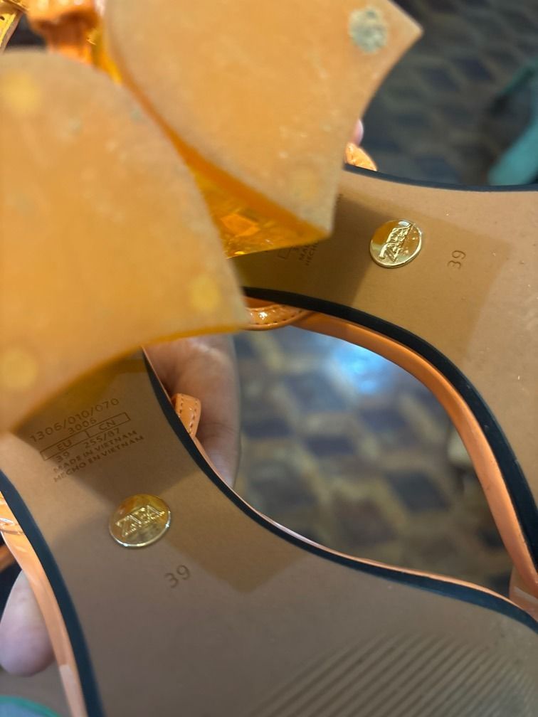 Zara Orange Acrylic Heels (Size 39) (Category: Heels) located in Taguig. Submitted by ij_dh (Listing ID 1304016727, Image 2). Description: - Used once for a wedding - Size 39.